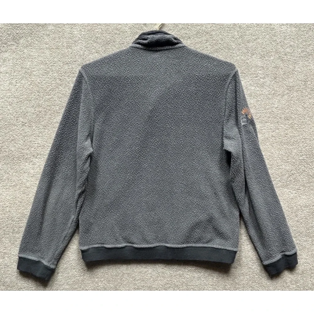 Patagonia Sweater Mens Small Gray Shearling Fleece Pullover Quarter Button Up‎